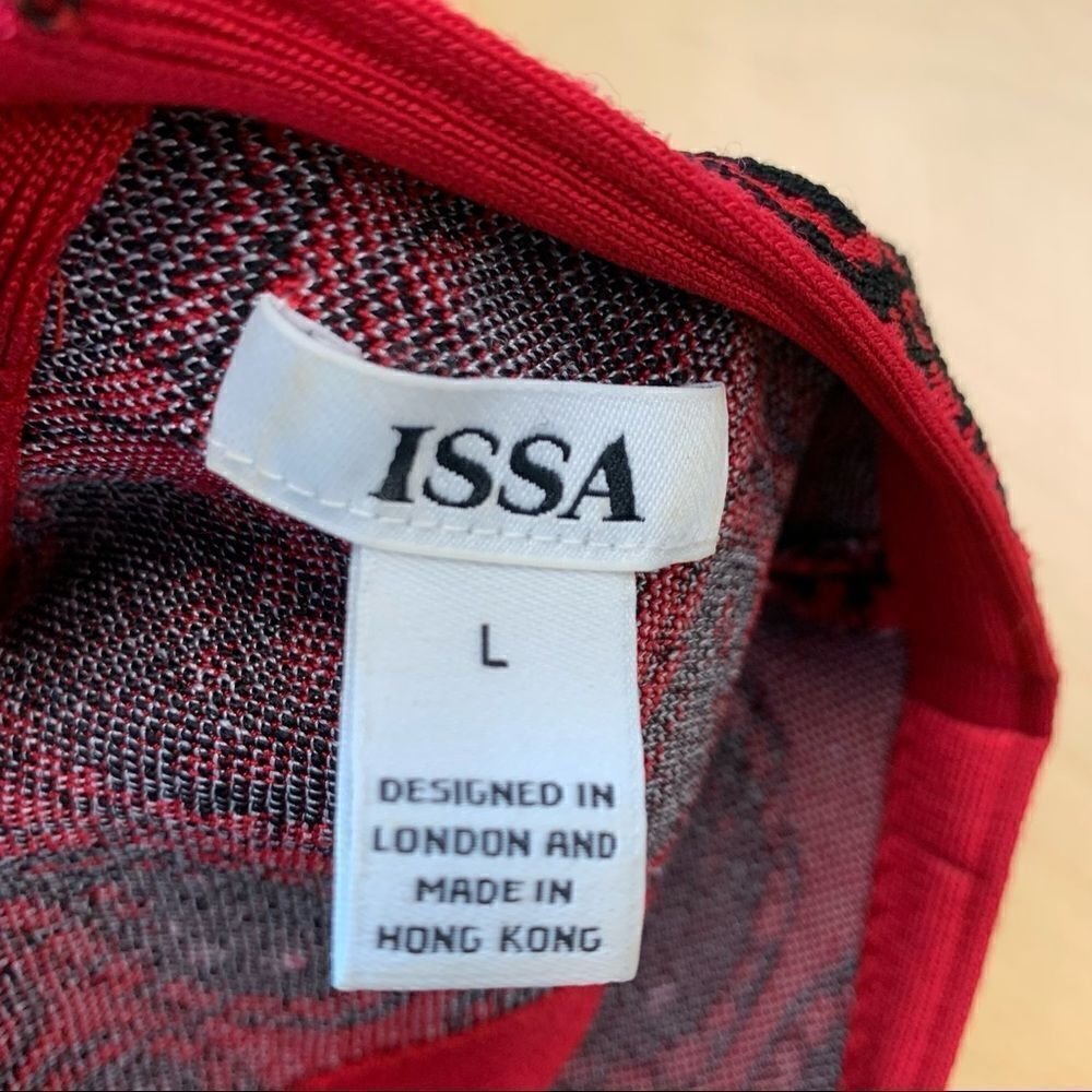 ISSA LONDON RED MIDI DRESS - Picture 14 of 15